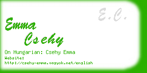 emma csehy business card